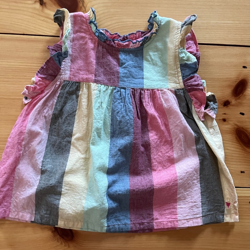 Pink Chicken Girls Morrison Top - Multi Wide Stripe. 7Y
